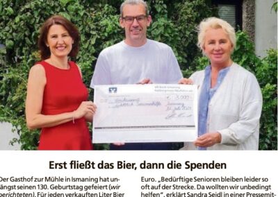 30.07 .2024 | Münchner Merkur | „Erst fließt das Bier, dann die Spenden“