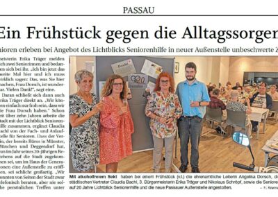 23.06.2023 | Passauer Neue Presse | „Ein Frühstück gegen die Alltagssorgen“