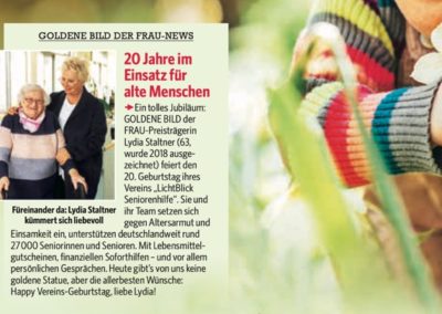 30.03.2023 | Bild der Frau | „20 Jahre im Einsatz für alte Menschen“