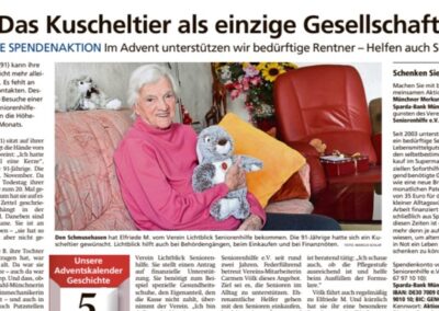 05.12.2023 | Münchner Merkur | „Das Kuscheltier als einizige Gesellschaft“