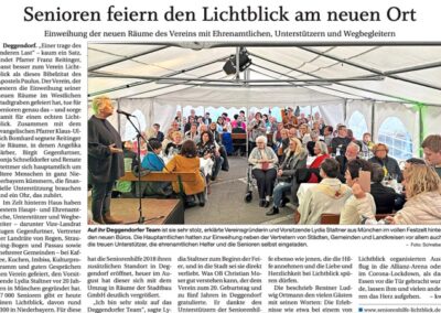 20.10.2023 | Deggendorfer Zeitung | „Senioren feiern den Lichtblick am neuen Ort“