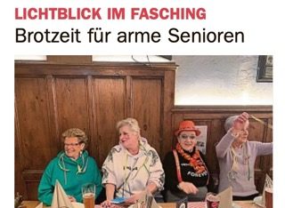 17.02.2023 | tz | „Lichtblick im Fasching – Brotzeit für arme Senioren“