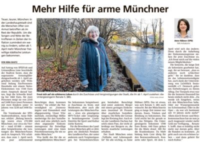 16.03.2023 | Münchner Merkur | „Mehr Hilfe für arme Münchner“