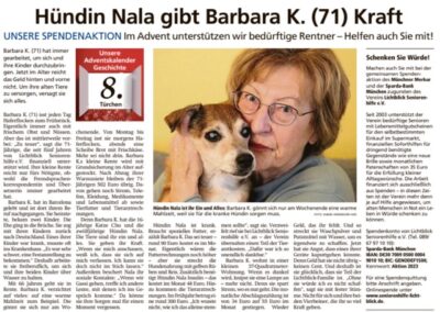 08.12.2023 | Münchner Merkur | „Hündin Nala gibt Barbara K. Kraft“