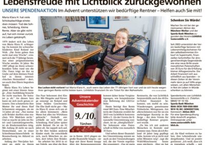 09.12.2023 | Münchner Merkur | „Lebensfreude mit LichtBlick zurückgefunden“