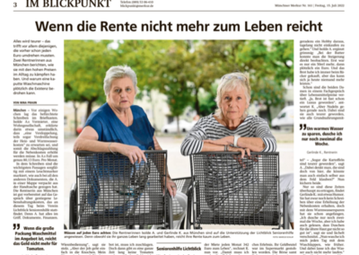 15.07.2022 | Münchner Merkur | „Wenn die Rente nicht mehr zum Leben reicht“