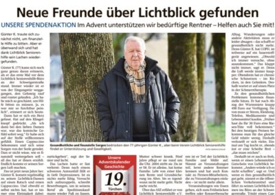 19.12.2023 | Münchner Merkur | „Neue Freunde über Lichtblick gefunden“