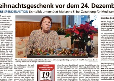 19.12.2022 | Münchner Merkur | „Spendenaktion 2022 – Tag 19“