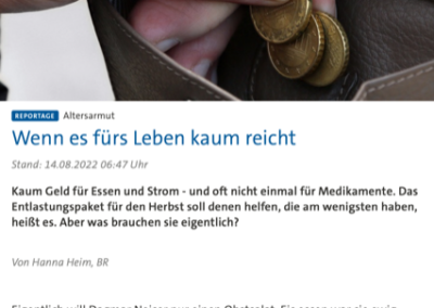 14.08.2022 | tagesschau.de | „Wenn es fürs Leben kaum reicht“