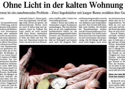 13.02.2024 | Donaukurier | „Ohne Licht in der kalten Wohnung“