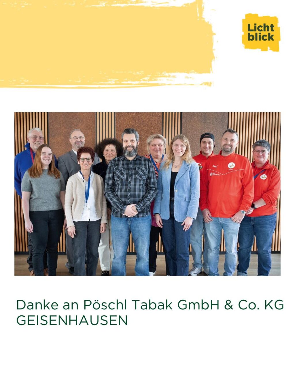 1000 Euro, die direkt ankommen. Und viel mehr sind als eine Zahl. 💛🙏

Wir freuen uns sehr über die erneute Spende in Höhe von 1.000 Euro🙏🏻

Ein großes Dankeschön an die Mitarbeitenden und den Betriebsrat von Pöschl Tabak GmbH & Co. KG aus Geisenhausen bei Landshut für diese wiederholte Unterstützung. 

Solche Gesten schenken Sicherheit, Würde und echte Lichtblicke im Alltag unserer Seniorinnen und Senioren in Altersarmut. 💛
Ganz herzlichen Dank!

#spende #lichtblickseniorenhilfe #poeschltabak @poeschl_karriere