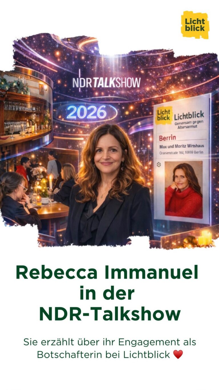 ✨Bevor sie in SAT.1 Torten 🎂 zaubert, hat sie bei der NDR Talk Show etwas viel Wichtigeres sichtbar gemacht. 💛

Liebe @rebeccaimmanuel.official, danke, dass Du letzten Freitag in der NDR Talk Show über Dein Engagement als Lichtblick-Botschafterin gesprochen hast. 

Das hat uns richtig gefreut, weil Du Altersarmut und Einsamkeit so klar benannt hast, dass Menschen wirklich zuhören und hinschauen. 

Danke, dass Du @lichtblickseniorenhilfe damit so spürbar in den Fokus gerückt hast. 🙏✨

Und jetzt wird’s süß. 🍰
Wir sind schon total gespannt, denn du bist Kandidatin in der Jubiläumsstaffel von ‚Das große Promibacken‘. 

Los geht’s übermorgen, 11. Februar 2026 um ⏰ 20:15 Uhr auf @sat.1. 

Wir freuen uns sehr darauf, welche Köstlichkeiten Du backst. 🤩👩‍🍳

Wir wünschen Dir von Herzen ganz viel Glück, ruhige Hände, gute Nerven und vor allem ganz viel Freude am Backen. 

Wir drücken dir jede Woche fest die Daumen. 🤞💛

Dein Team der @lichtblickseniorenhilfe und Deine @lydiastaltner ♥️

#dankbar #rebeccaimmanuel #lichtblickseniorenhilfe #botschafterin