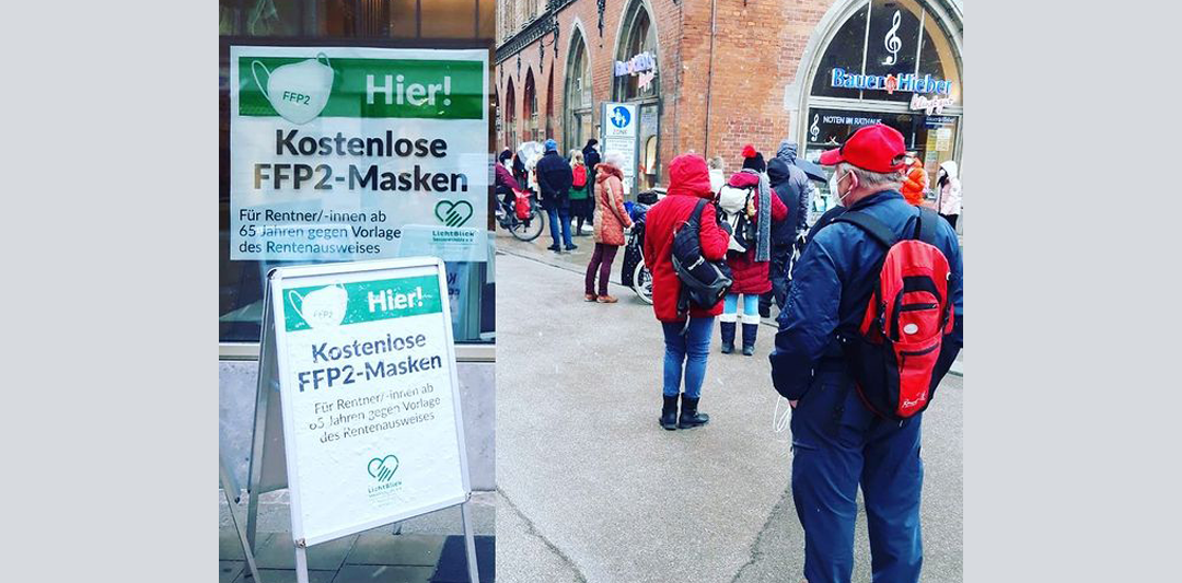 Toller Start unserer „Masken-Aktion“ in München